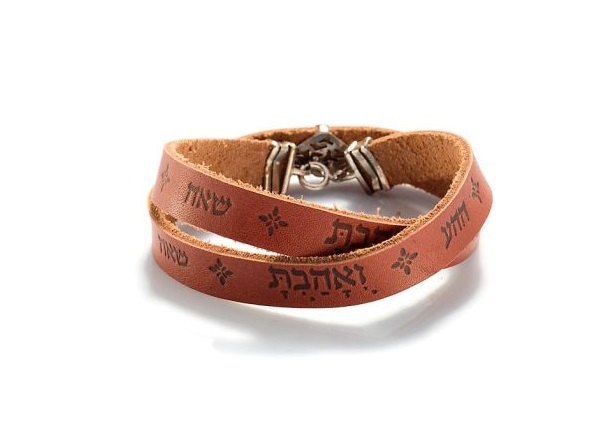 צמיד עור ואהבת כפול עם אלמנט צמיד עור ואהבת כפול עם אלמנט