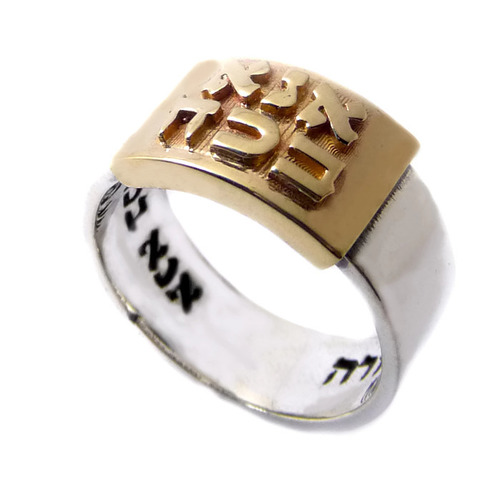 טבעת אנא בכח פלטת זהב