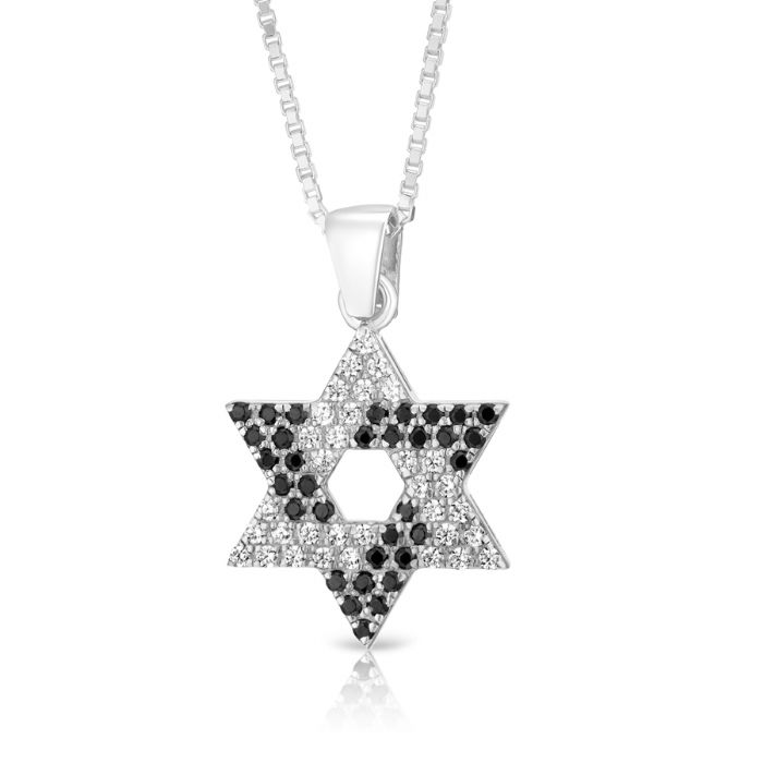 תליון מגן דוד משובץ זירקונים תליון מגן דוד משובץ זירקונים