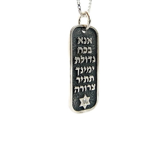 תליון דיסקית אנא בכח משובץ זירקון - מגע הקסם תליון דיסקית אנא בכח משובץ זירקון - מגע הקסם