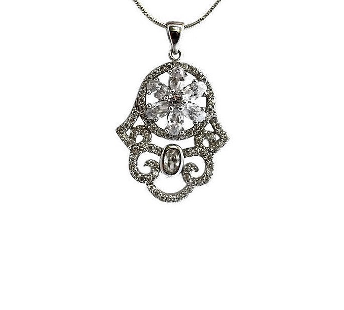 תליון חמסה זירקונים תליון חמסה זירקונים