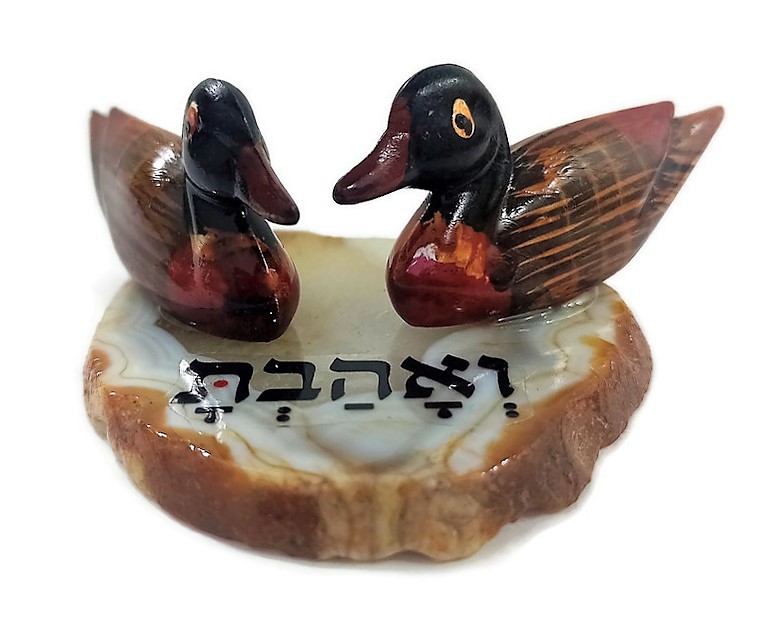 ברווזי מנדרין על אבן אגת 'ואהבת'
