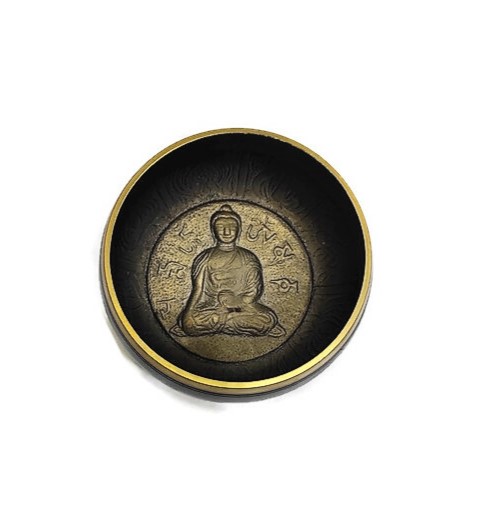 קערה טיבטית מעוטרת Buddha- קטנה
