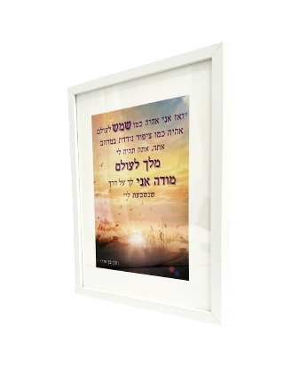 תמונה מעוצבת במסגרת לבנה גדולה