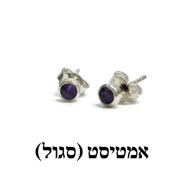 עגילים צמודים אבן לבחירה עגילים צמודים אבן לבחירה