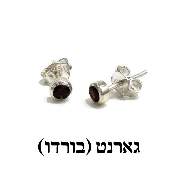 עגילים צמודים אבן לבחירה עגילים צמודים אבן לבחירה