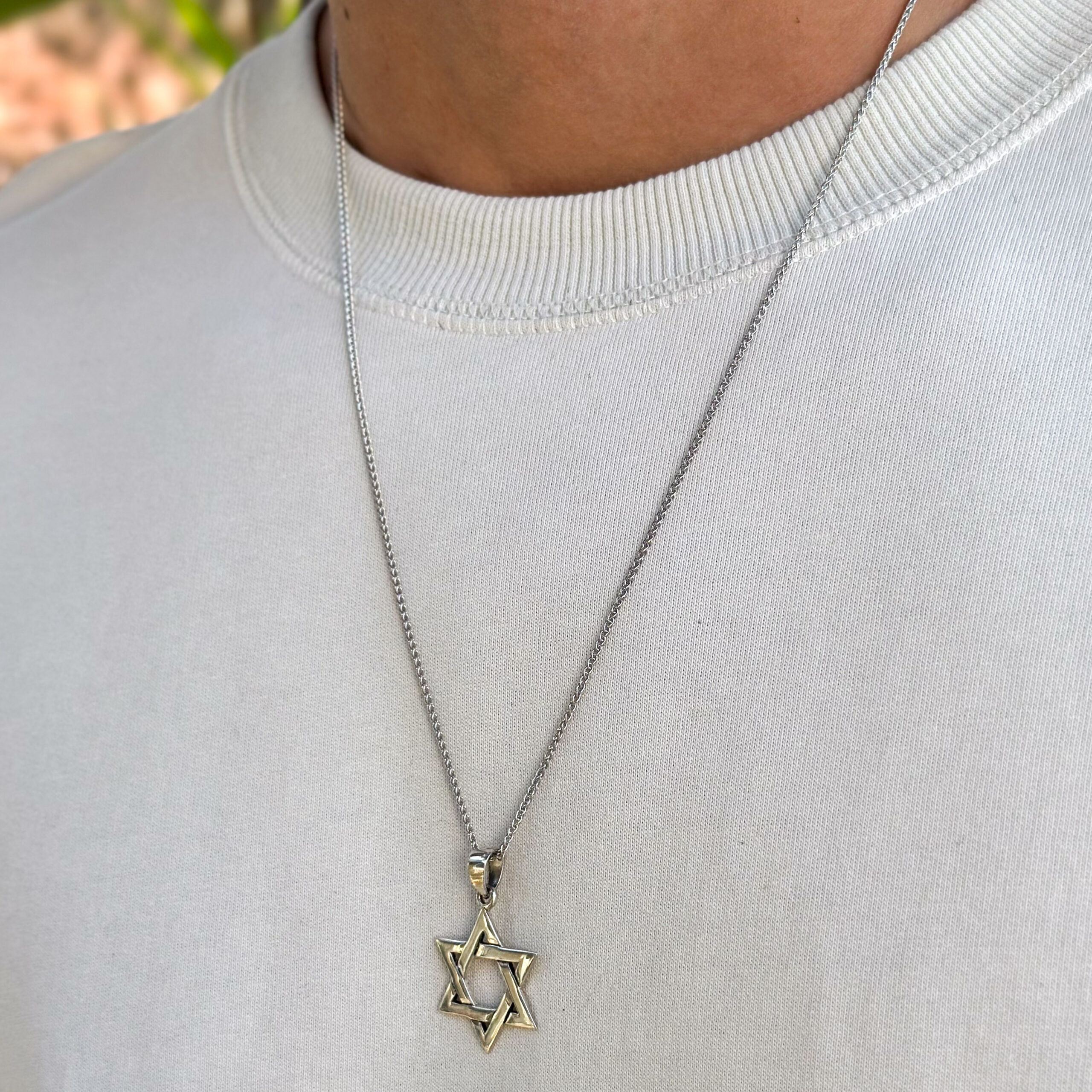 תליון מגן דוד צלעות משתלבות תליון מגן דוד צלעות משתלבות