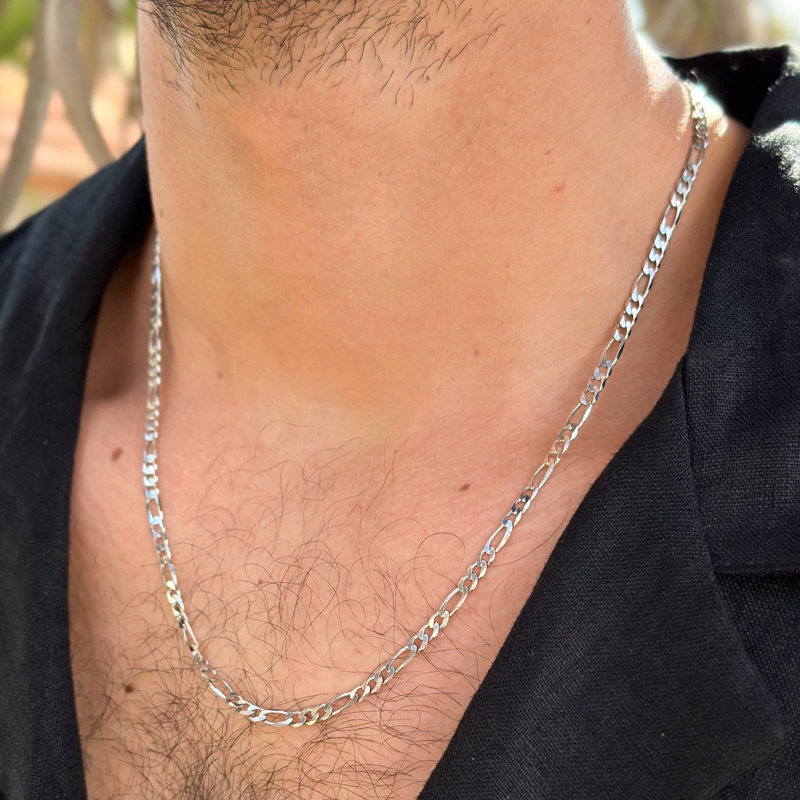 שרשרת כסף פיגרו עבה שרשרת כסף פיגרו עבה