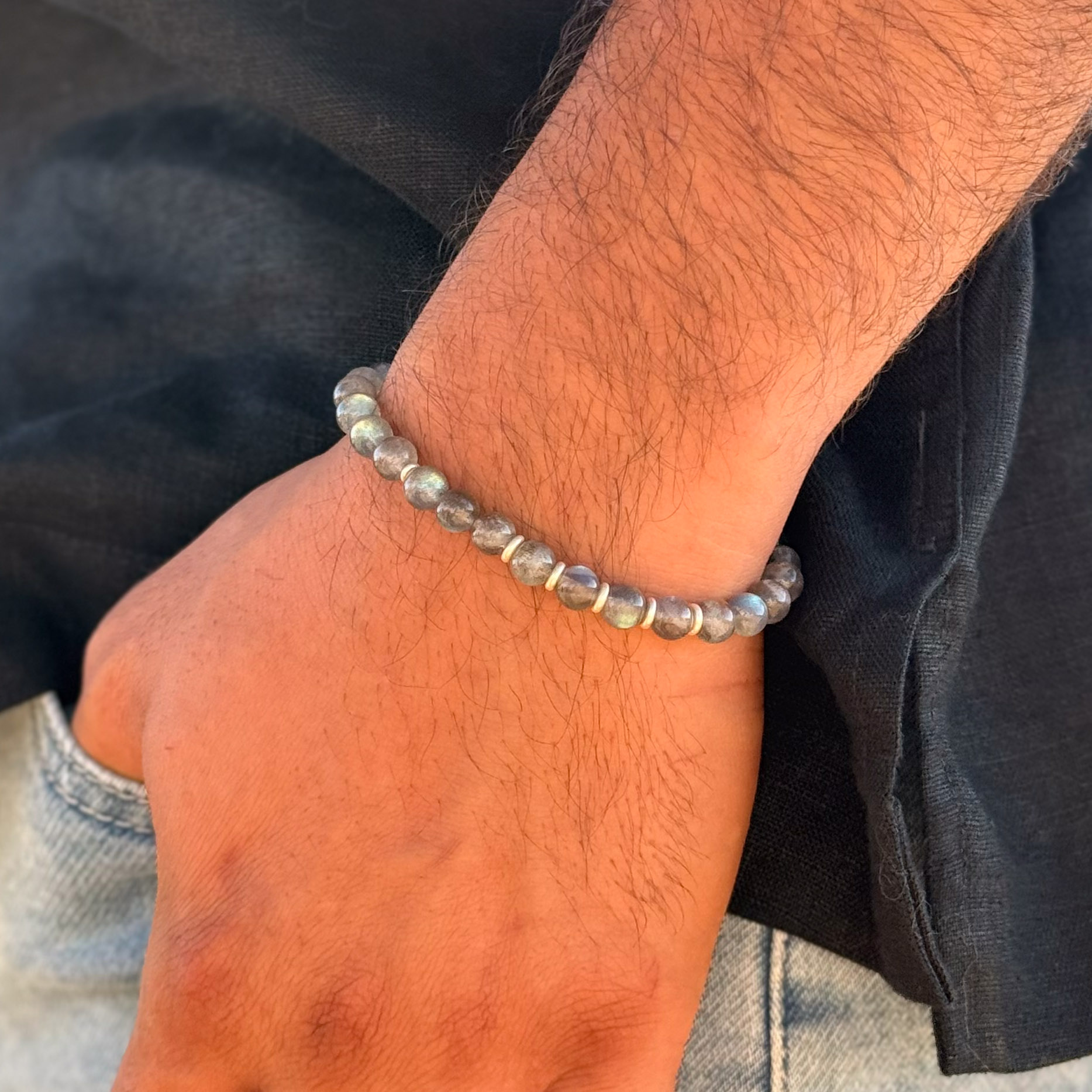 צמיד לברדורייט - אבק כוכבים צמיד לברדורייט - אבק כוכבים