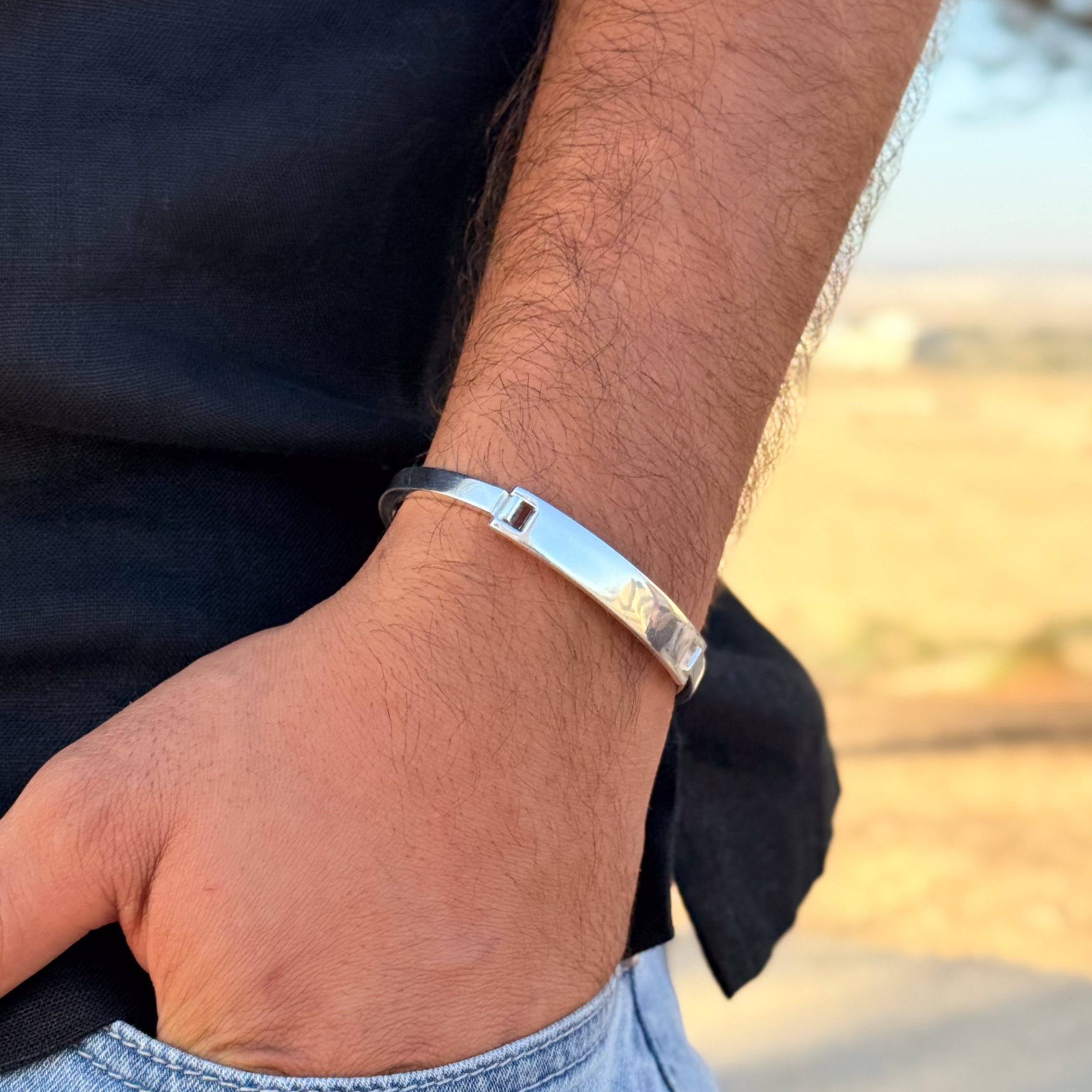 צמיד כסף קו האופק צמיד כסף קו האופק