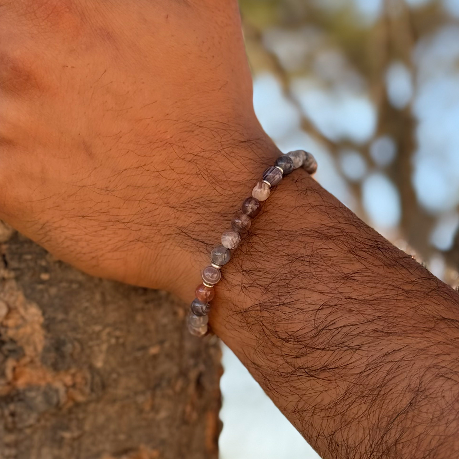 צמיד אגת בוטצואנה - סוואנה צמיד אגת בוטצואנה - סוואנה