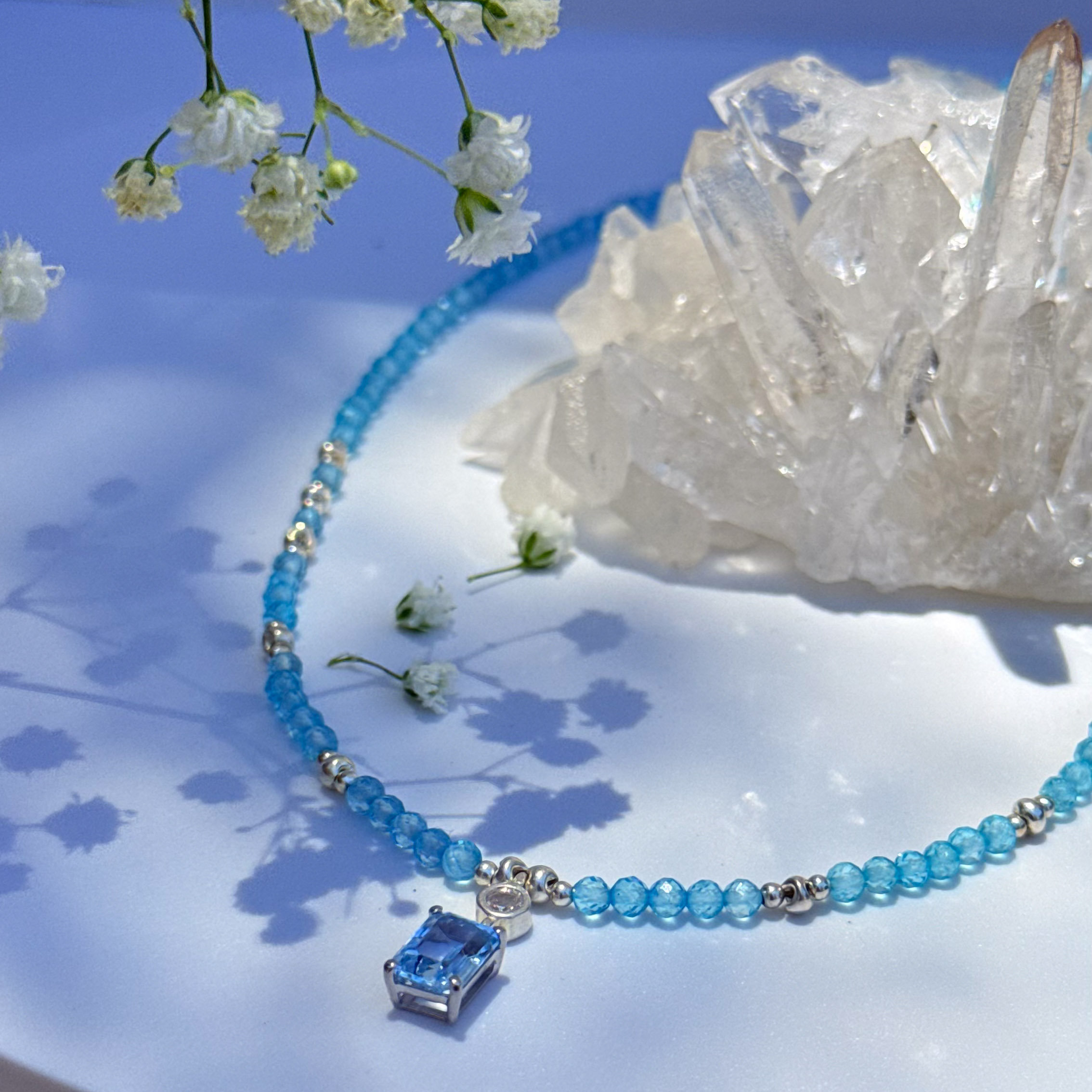 מחרוזת טופז כחול Luna Mare