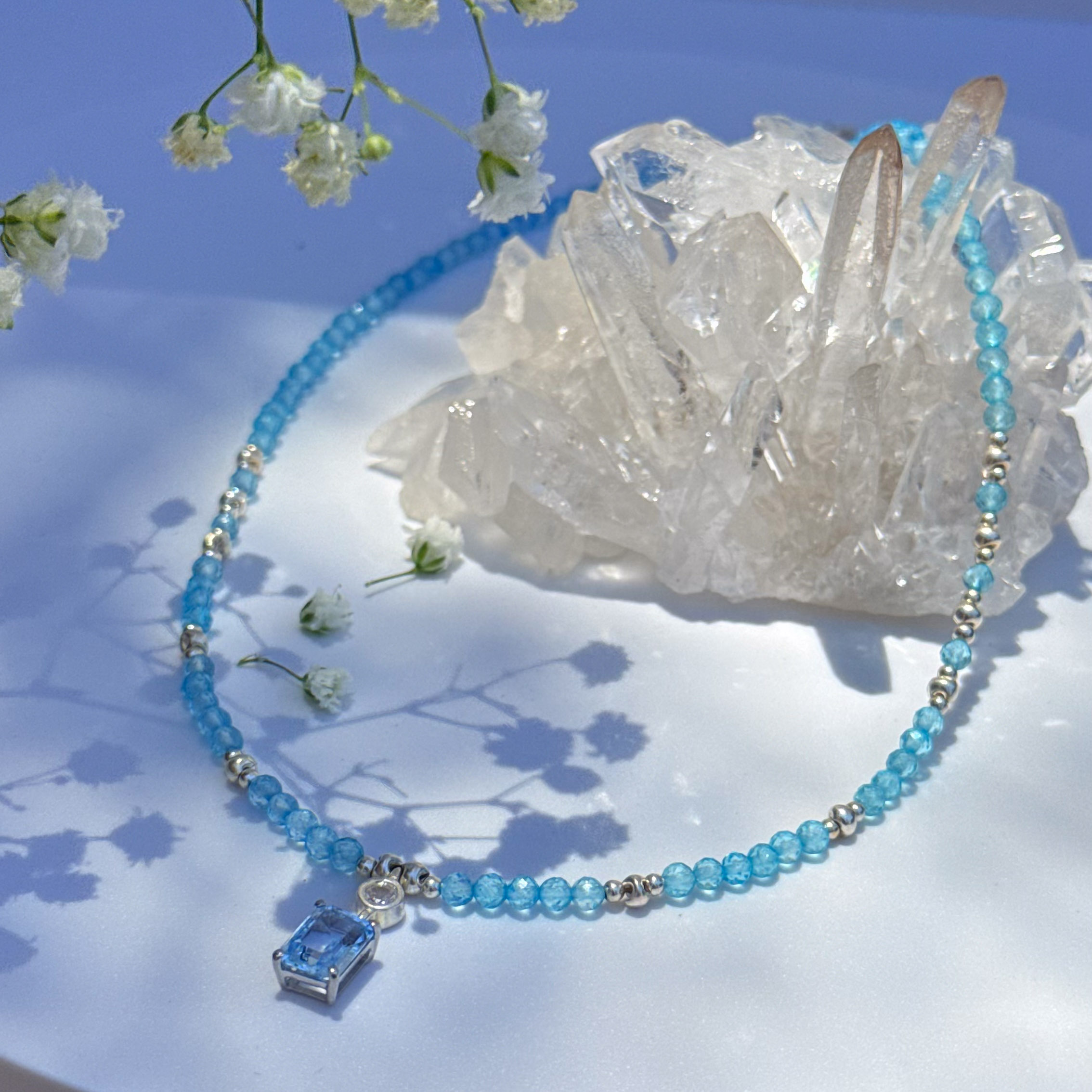 מחרוזת טופז כחול Luna Mare